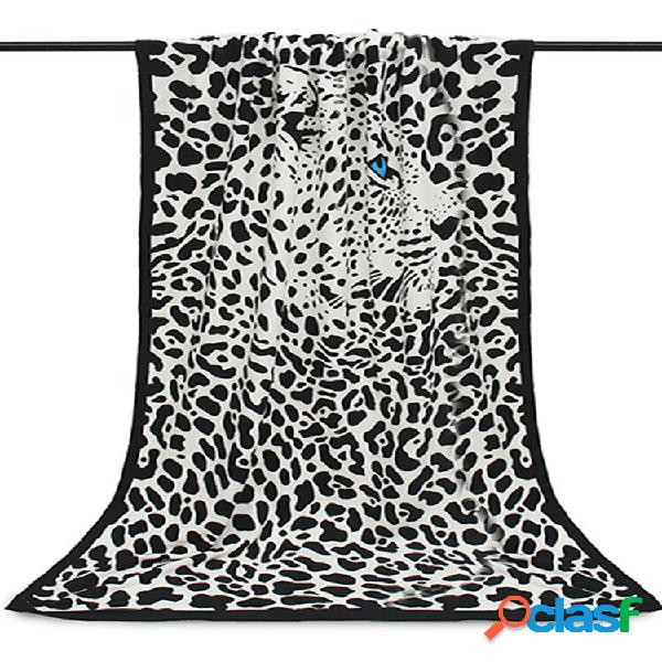 100x180cm Leopard Horses Stripe impressa em microfibra