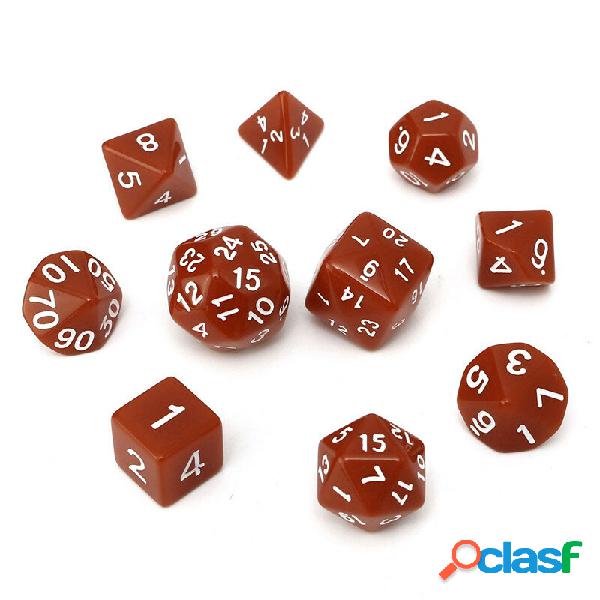 10pc / Set D4-D30 Multi-sided Dices TRPG Games Gaming Dices