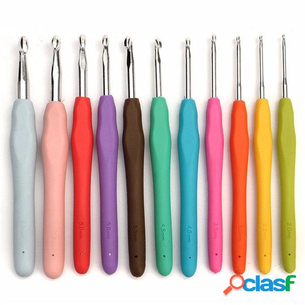 11pcs Multicolor Soft Alça de plástico Alumínio Tece