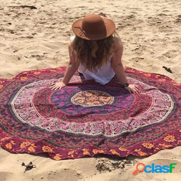 150cm bohemian estilo fino chiffon toalha de praia de yoga