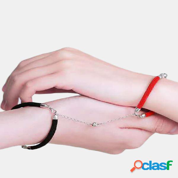 2 unidades HD nanoescultura casal pulseiras definidas