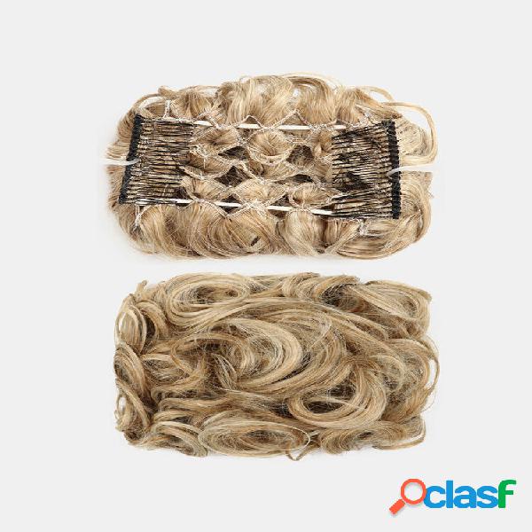 35 cores Insert-Comb Retro Cabelo Bolsa Fofo Fibra de Alta