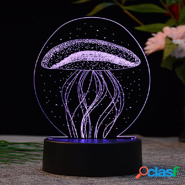 3D Jellyfish Creative LED Night Light USB Charging Bedroom