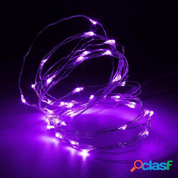 5M 50 LED Copper Wire Fairy String Light Bateria Alimentada
