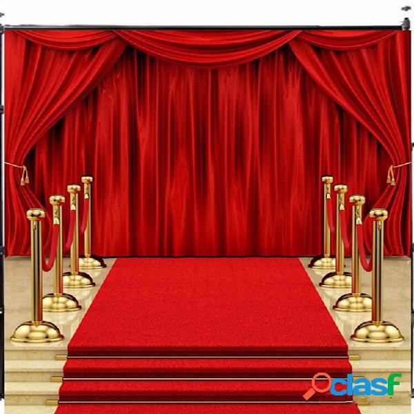 5x7ft Thin Vinyl Photography Backdrop Red Carpet Background