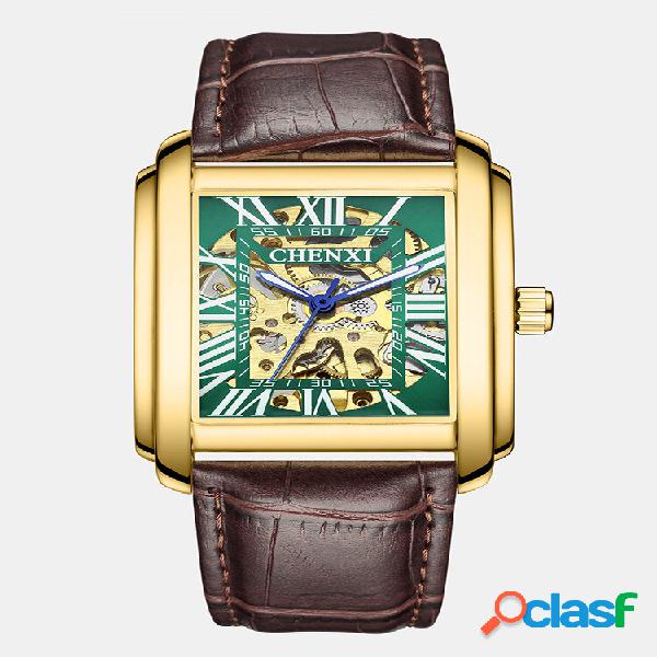 9 Cores Quadrado Masculino Empresarial Watch Oco