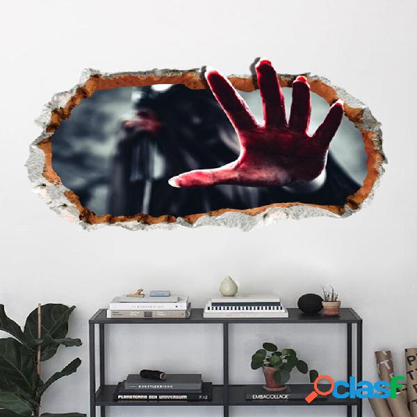 Adesivo de parede de arte de mão fantasma Miico Halloween