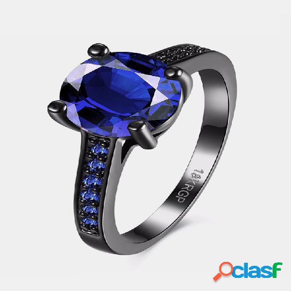 Anel doce de vidro de luxo strass anel de cobre para