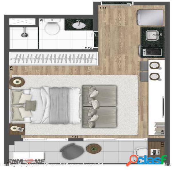 Apartamento com 1 dormitório à venda, 29 m² por R$