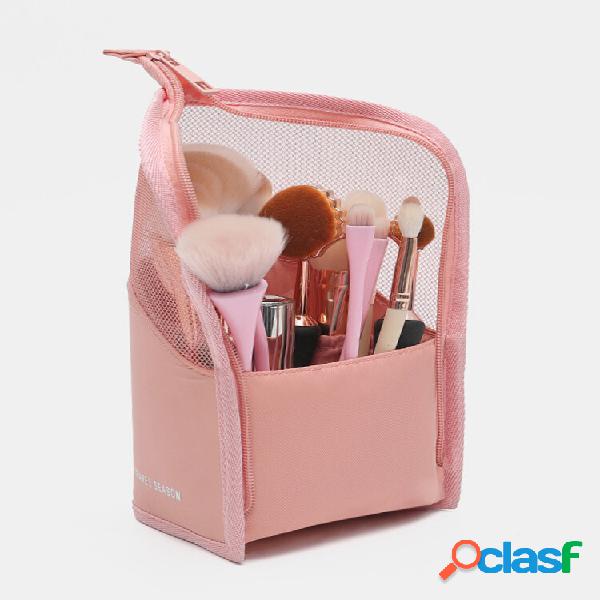 Armazenamento de cosméticos portáteis Bolsa Lápis de