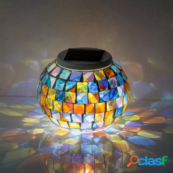 Bola de vidro de energia solar de jardim Colorful LED
