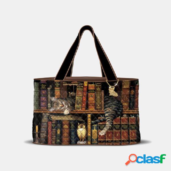 Bolsa de ombro feminina Dacron Cat Hardware Bolsa bolsa