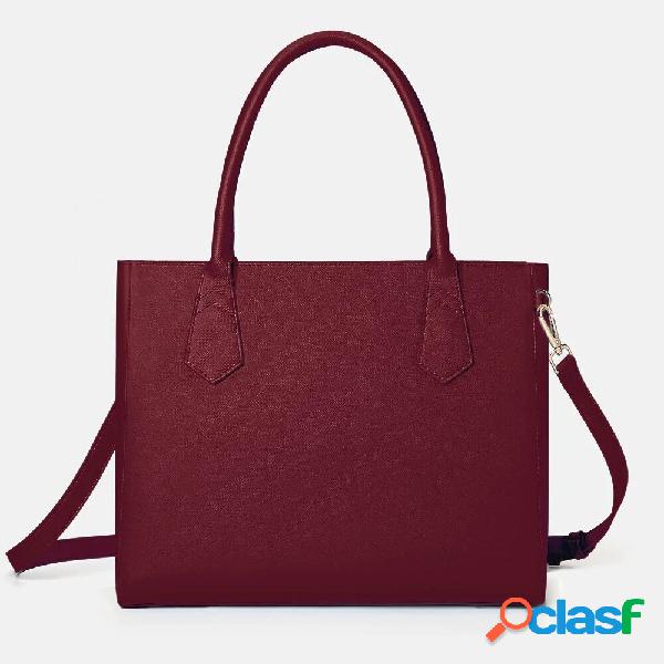 Bolsa feminina de compras multifuncionais de ombro sólido