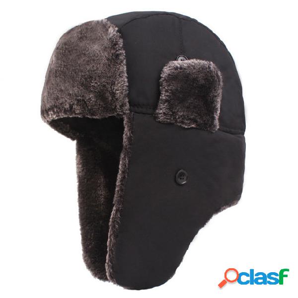 Boné de neve dos homens Trapper HatThickening Plus Earmuffs