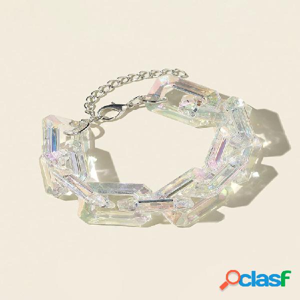 Bracelete de corrente Ins acrílico transparente Crystal