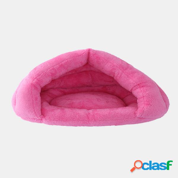 Cama luxuosa de inverno chinelo quente para animais de