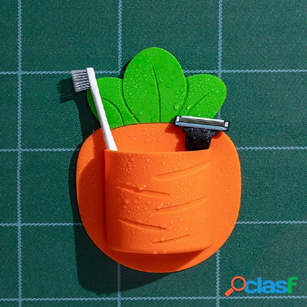 Carrot Wall Rack Silicone Free Punch Banheiro pasta de