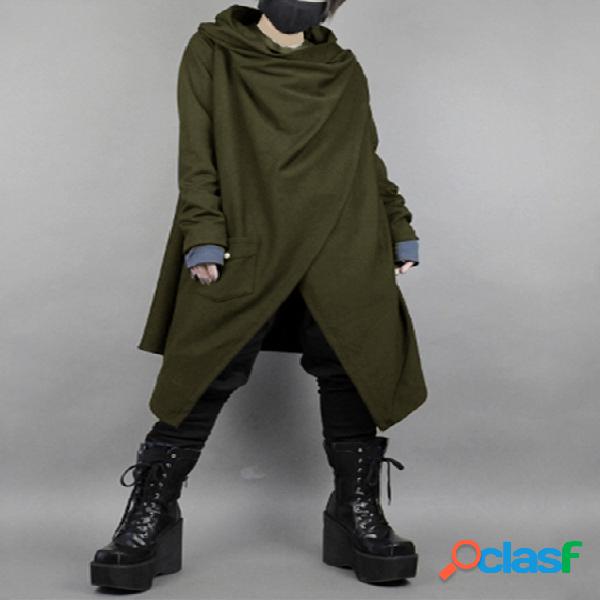 Casaco casual masculino estilo japonês irregular de