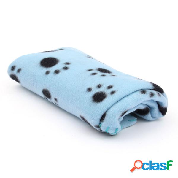 Cobertor Pet Pata Print Touch Soft Tapete Quente Velo Cães