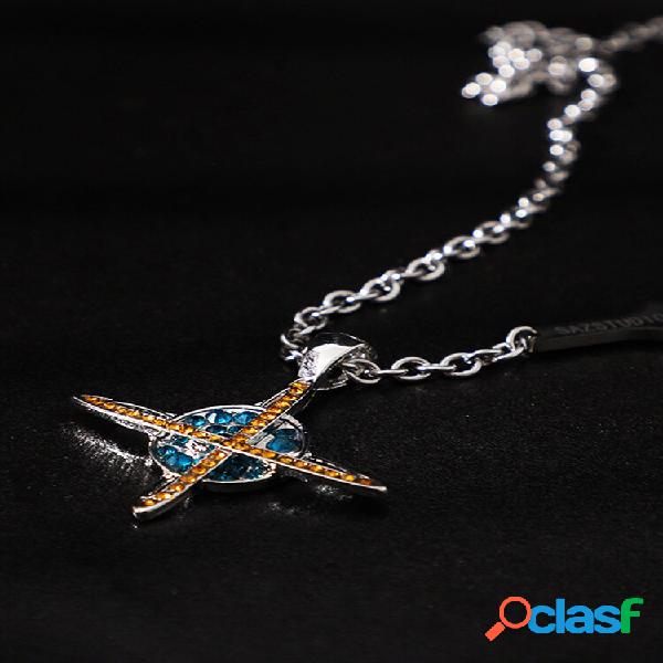 Colar Vintage Hiphop em Aço Inoxidável Design Diamond