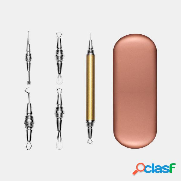Conjunto de agulhas de duas cabeças para acne 5 unidades