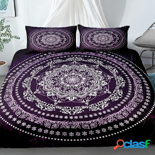 Conjunto de roupa de cama confortável com estampa de