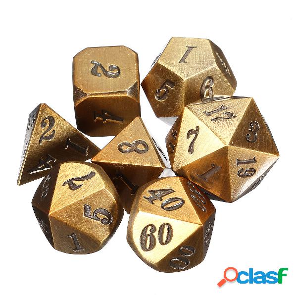 Cor antiga Pesado Dice Set Poliedro Dices Role Playing Games