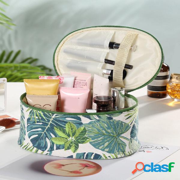 Creative Planta Print Cosmetic Bolsa Travel Wash Bolsa