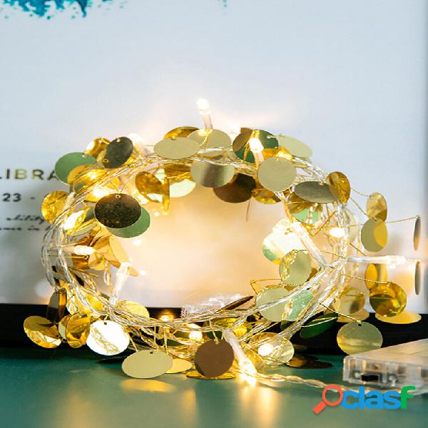 Disco dourado 20 PCS luz LED decoração de parede lâmpada