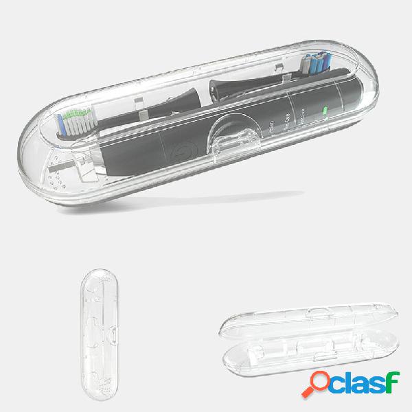 Escova de dentes elétrica transparente Caixa Escova de