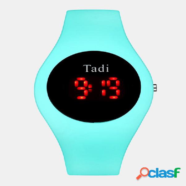 Esporte Casual Homens Mulher LED Eletrônico Watch Silicone