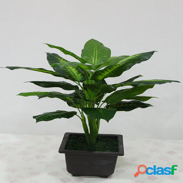 Evergreen Artificial Plant Bush Potted Tree Flower