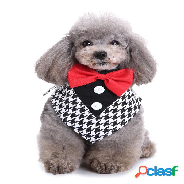 Formal Cachorro Gravatas Bow Smoking Bandana Collar com