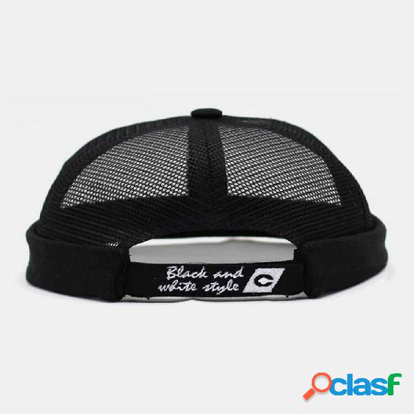 Gorro Unissex oco para fora malha respirável moda ao ar