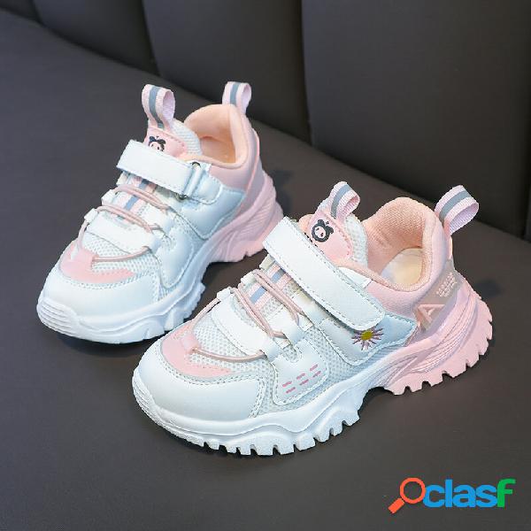 HOBIBEAR Unissex Kids Daisy Padrão Tecido Colorblock Mesh