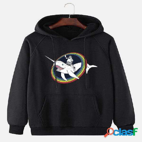 Hoodies masculinos 100% algodão Star War Cartoon impressão