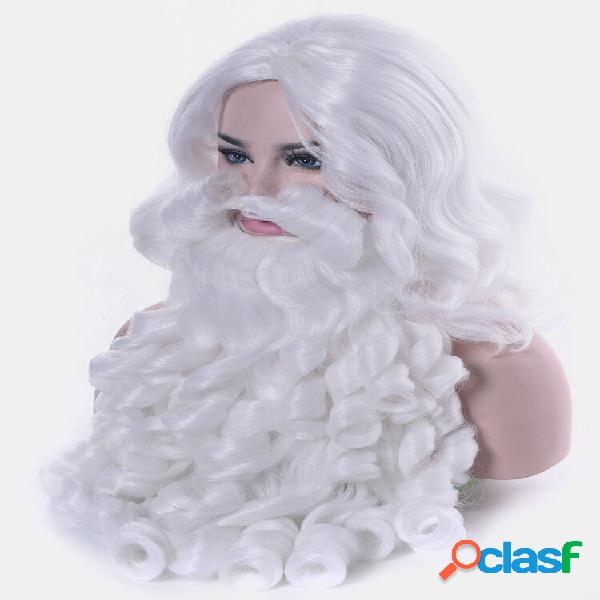 Kit de cosplay de natal para cabeça de papai noel barba