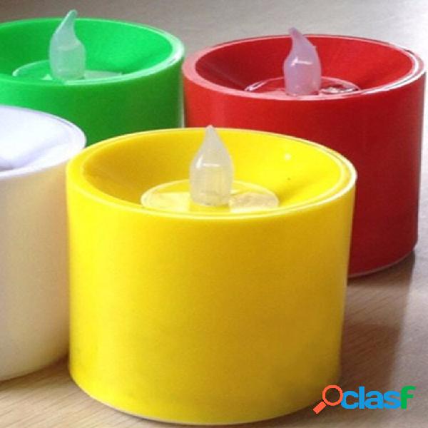 LED Flickering Electronic Colorful Voice Control Candles