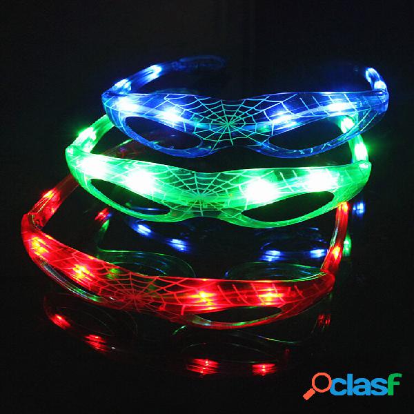 LED estilo aranha piscando LED Óculos luminoso festa