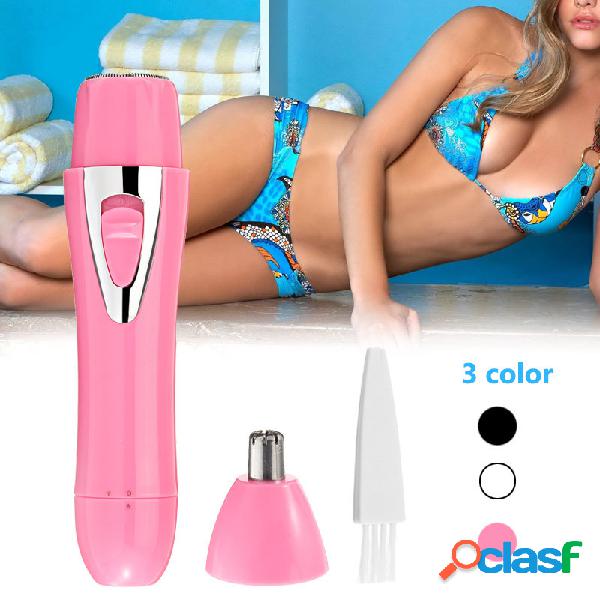 Lady Rechargeable 2-em-1 Shaver elétrico USB Epilador de