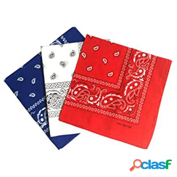 Lenço Unisex Algodão Paisley Padrão Bandanas Square Scarf