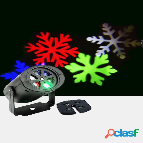 Luzes do projetor de floco de neve de Natal girando LED Luz
