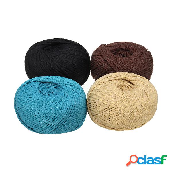 Macrame 4mm 110M Corda Colorful Cordão torcido de algodão