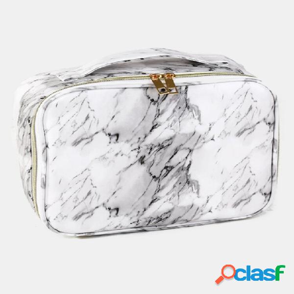 Marble Padrão Cosmético Bolsa Capacidade de armazenamento