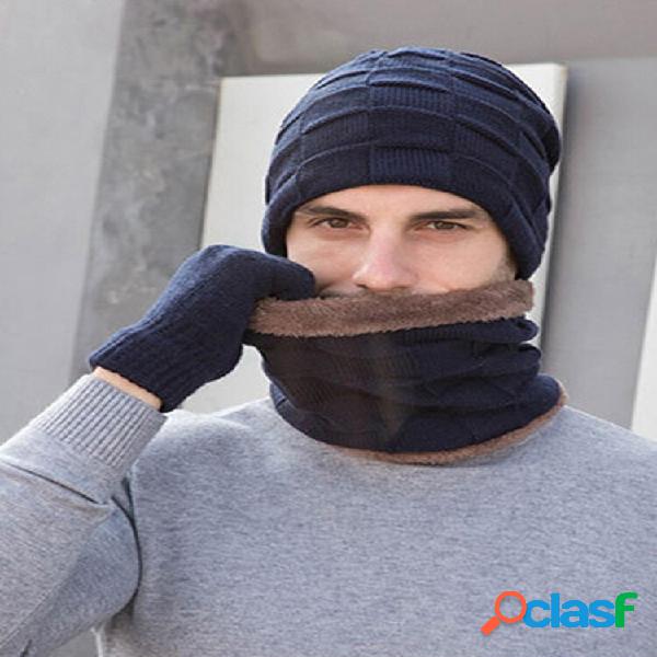 Men 2 / 3PCS Plus Veludo Keep Warm Winter Proteção