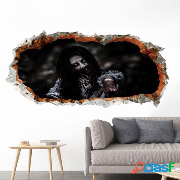 Miico Halloween 3D Horror Ornament Adesivo de parede