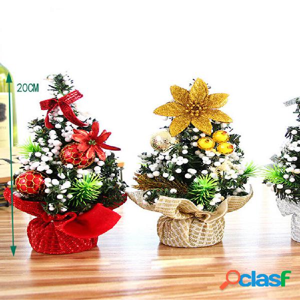 Mini árvore de Natal de 20 cm, decoração de mesa de