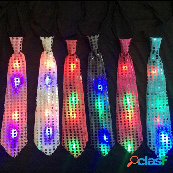 Moda LED Glowing Tie Dance Party Bar Palco Glowing Flashing