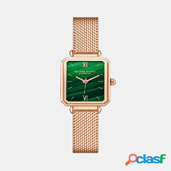 Mostrador retangular feminino pulso Watch Quartzo