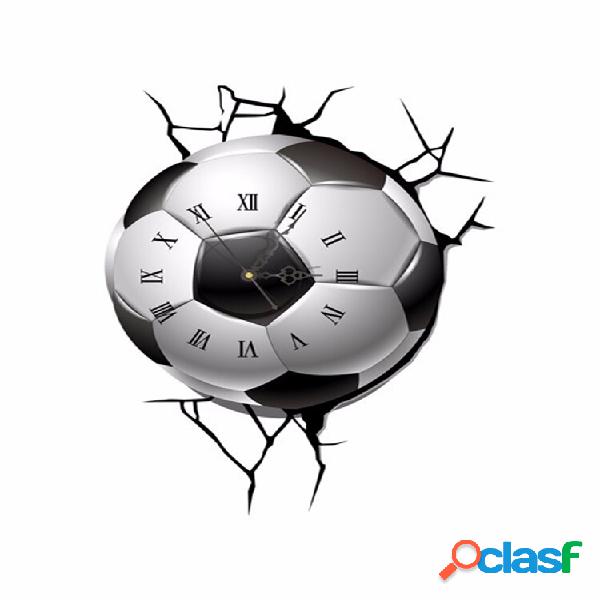 PAG STICKER 3D Wall Clock Soccer Decals Futebol Cracking